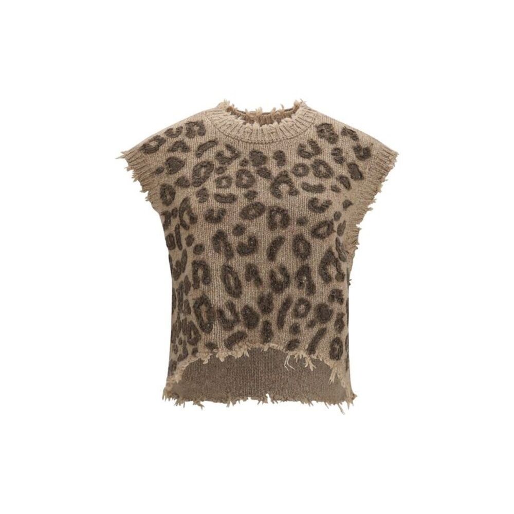 R13 Beige Cashmere Sleeveles Women's Sweater